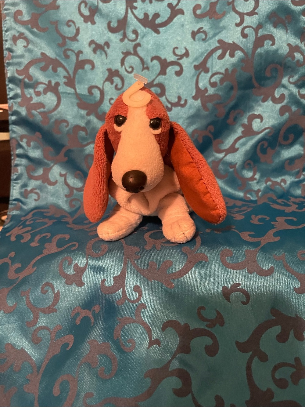 Brown & White Plush Basset Hound Toy